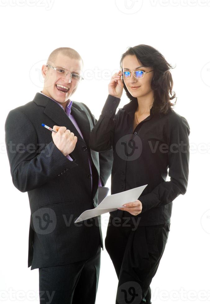 business people on white photo