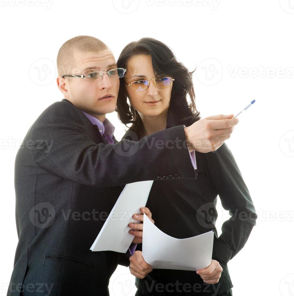 business people on white photo