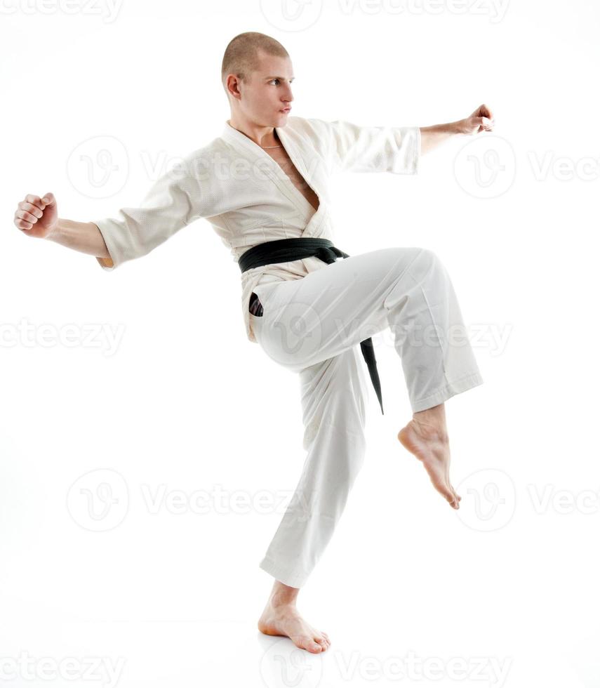 Karate. Man in a kimono photo