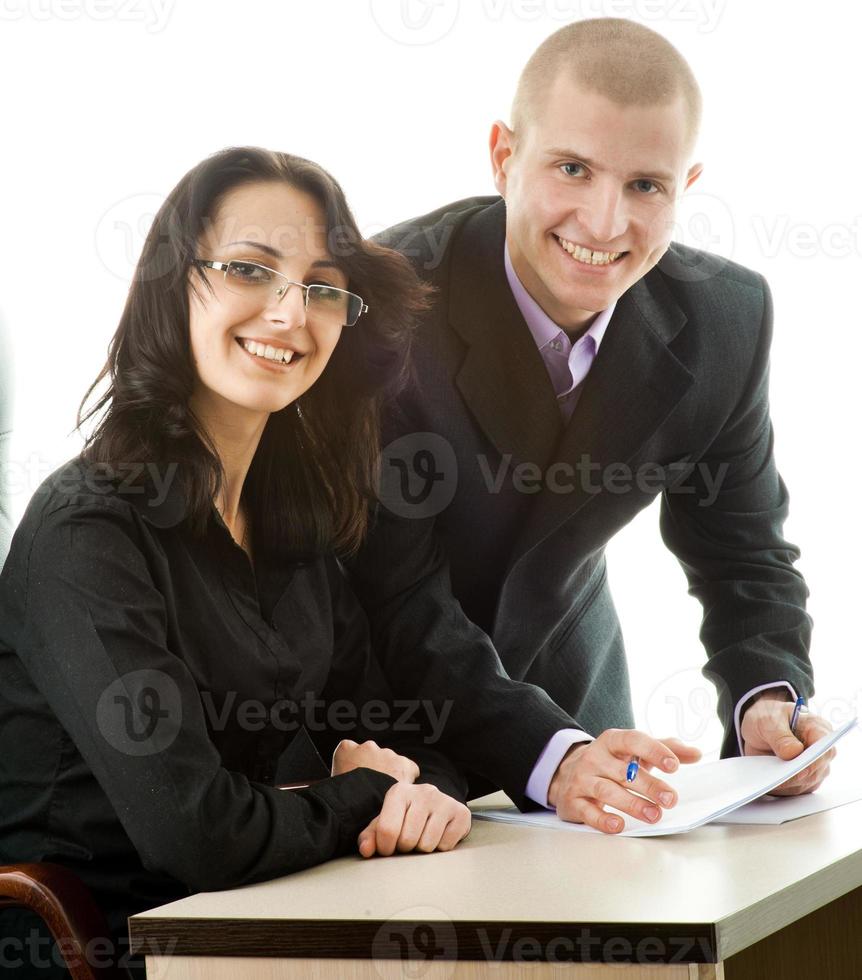 business people on white photo