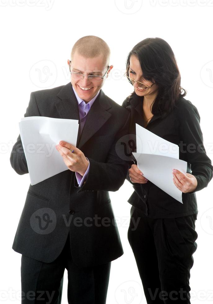 business people on white photo