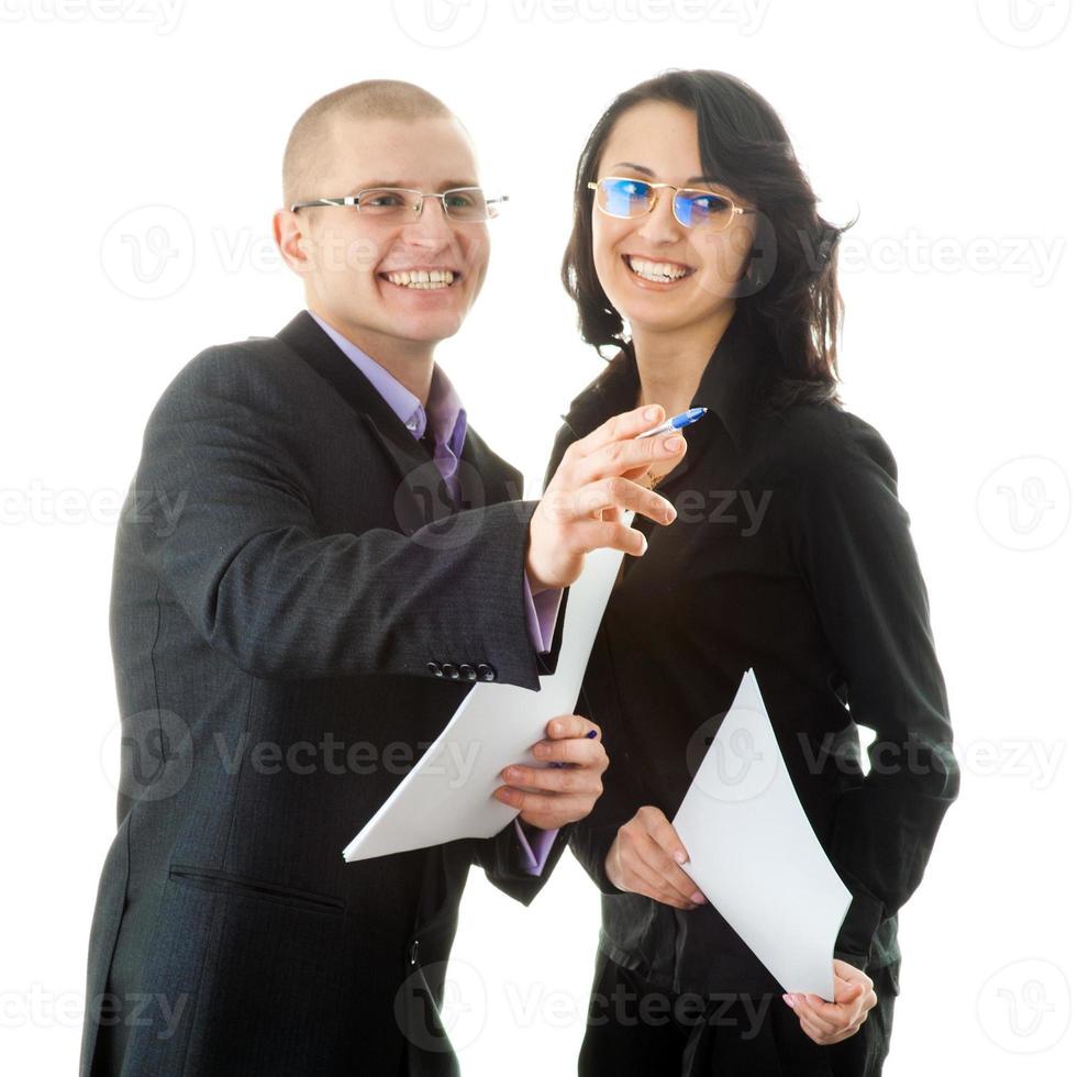 business people on white photo