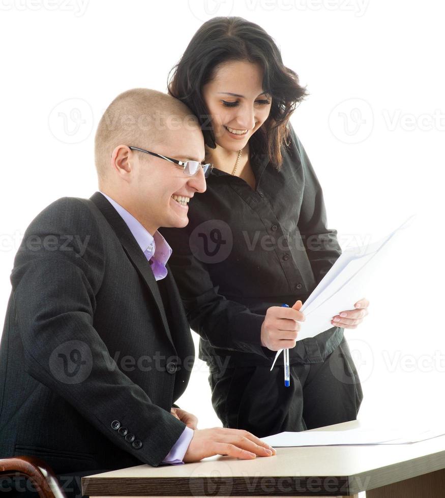 business people on white photo