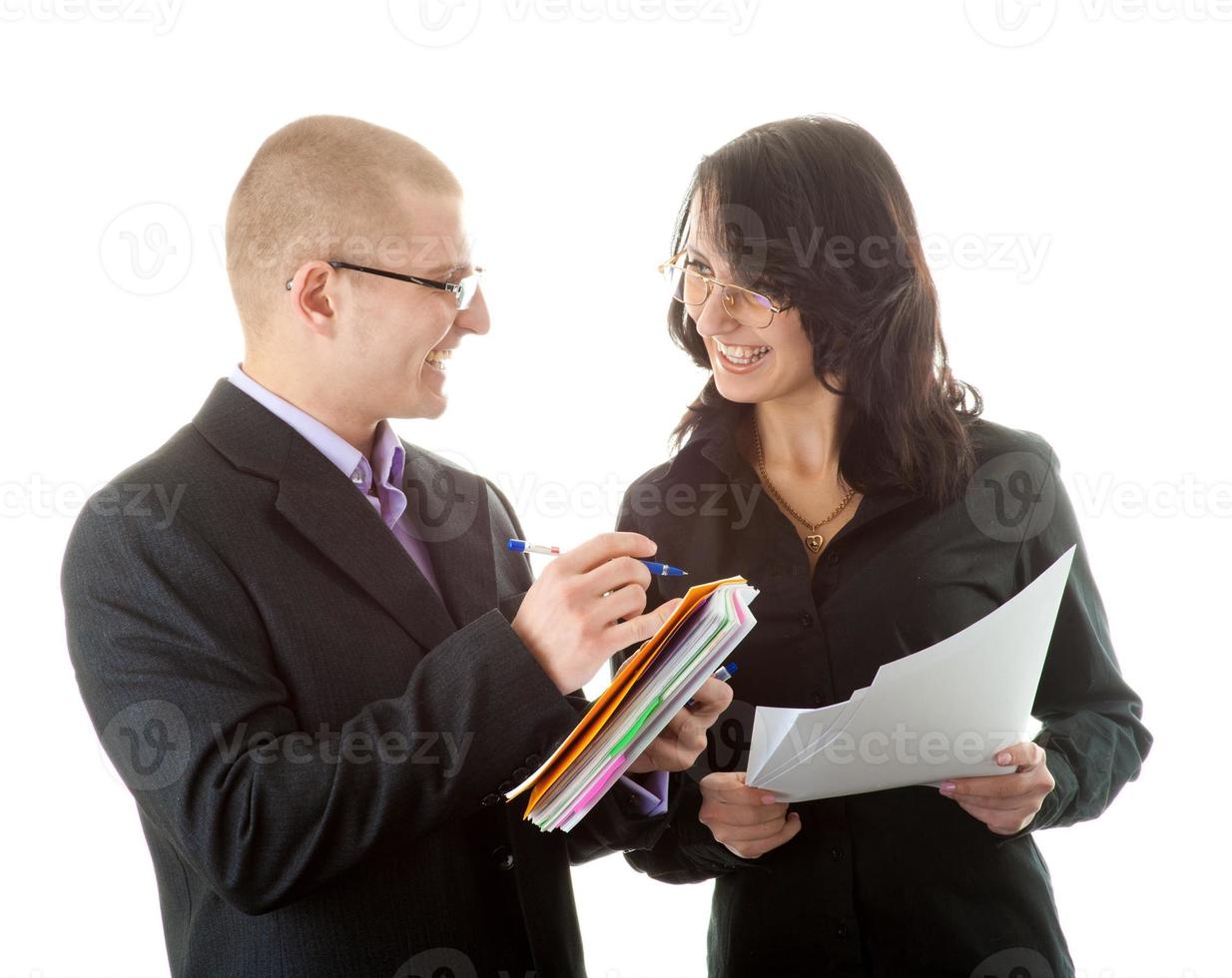 business people on white photo