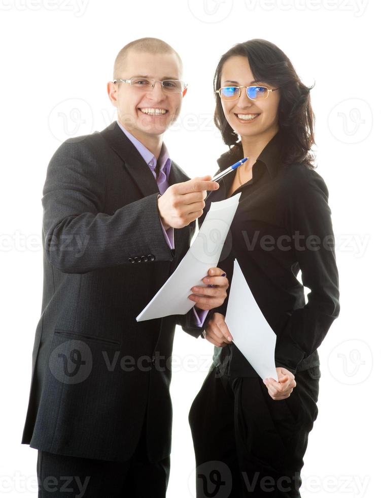 business people on white photo