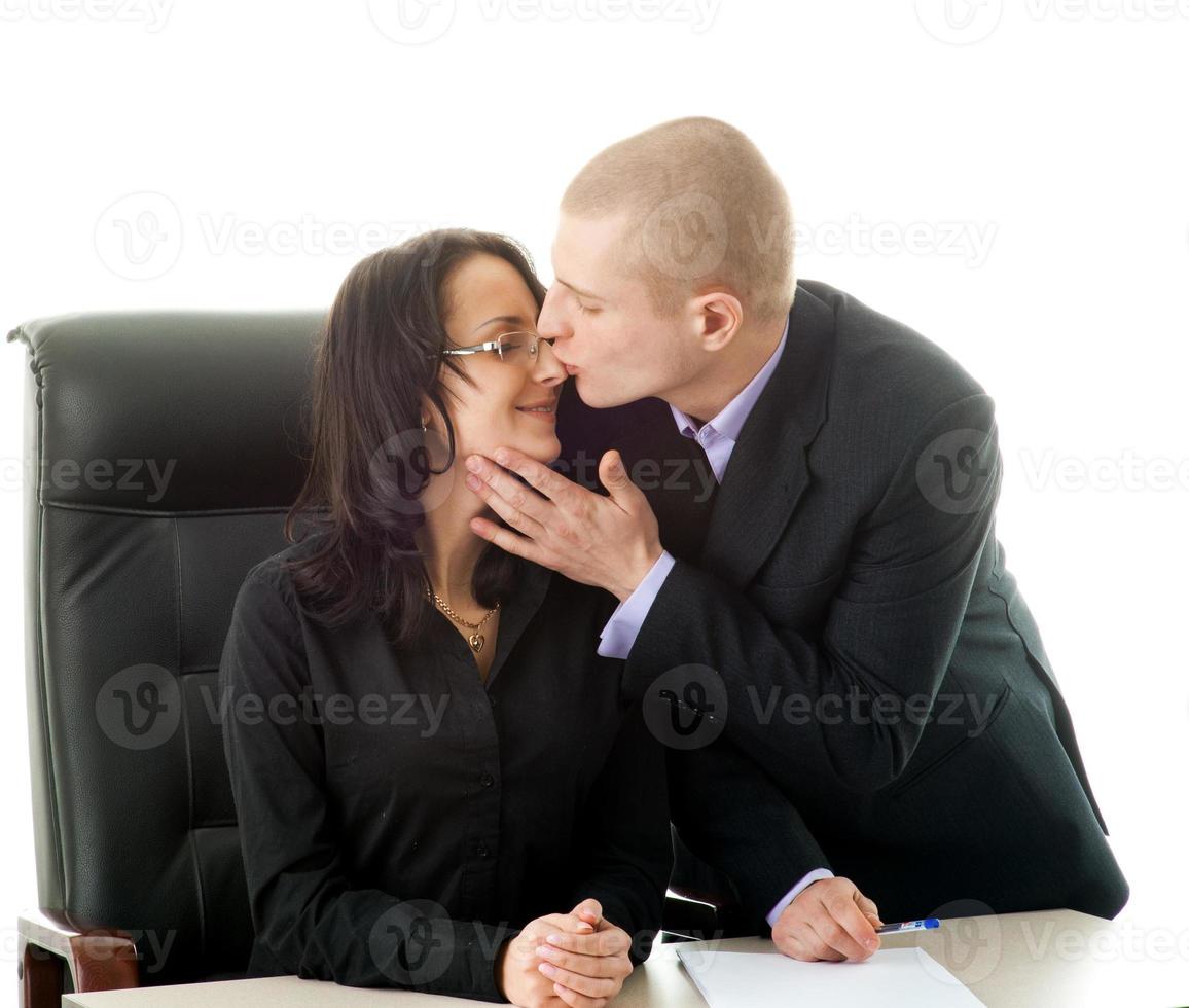 business people on white photo