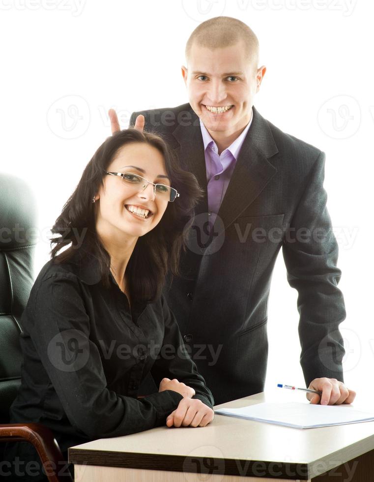 business people on white photo