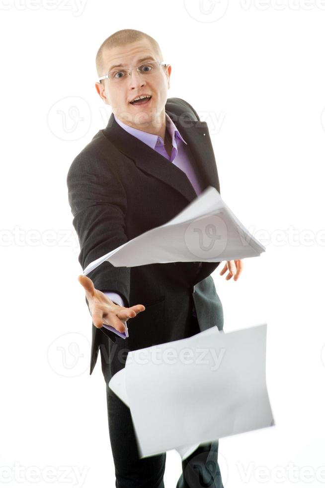 businessman on white photo