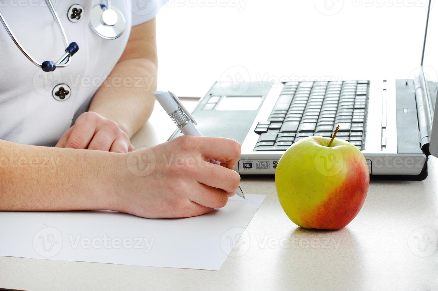 The doctor on a white background photo