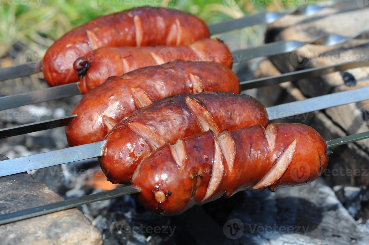 sausage on a skewer photo