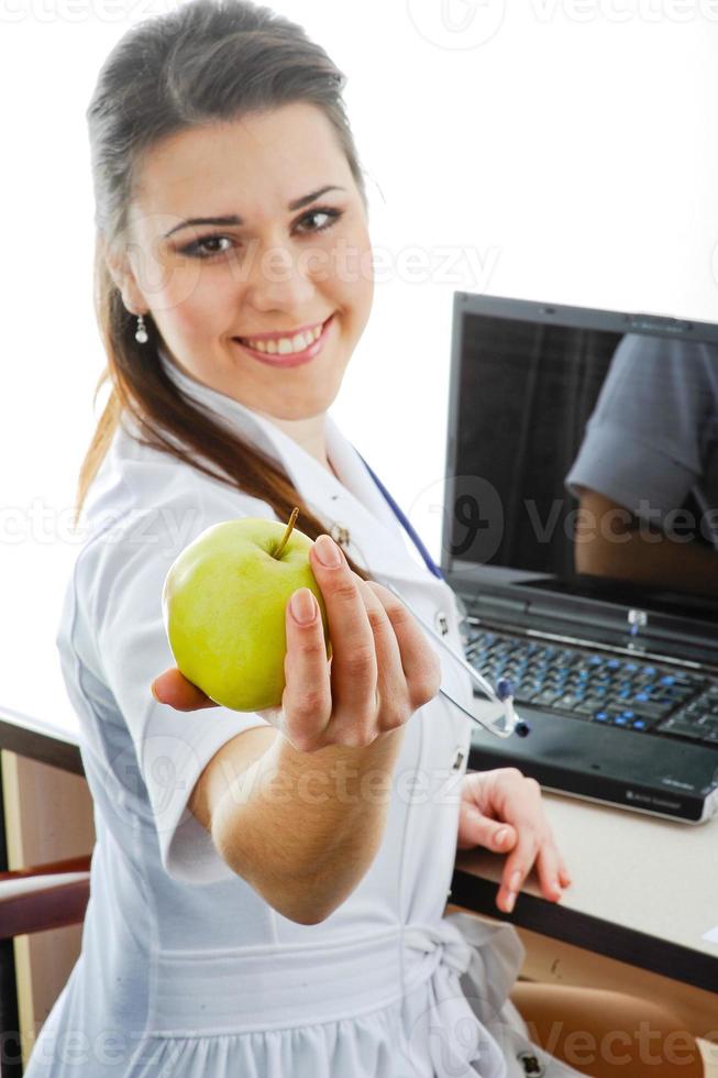 The doctor on a white background photo