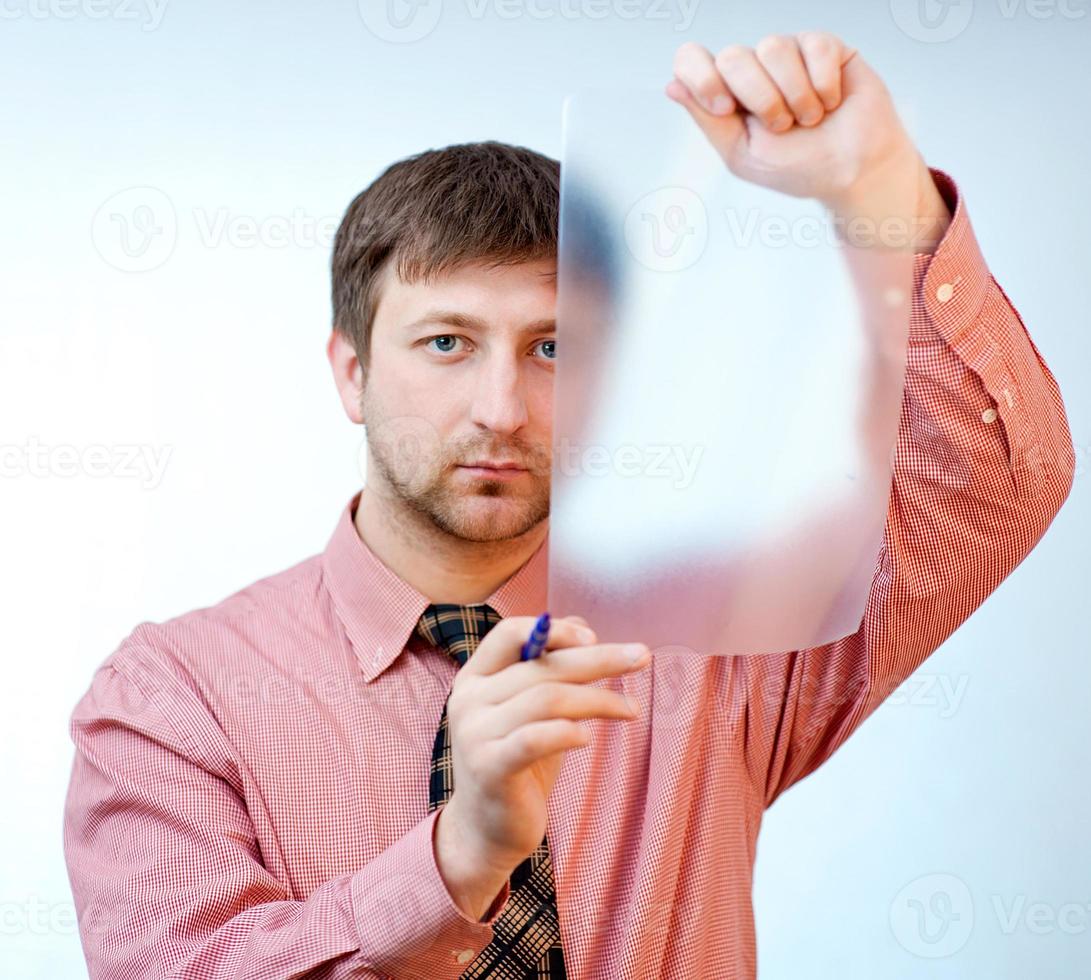 businessman on white photo