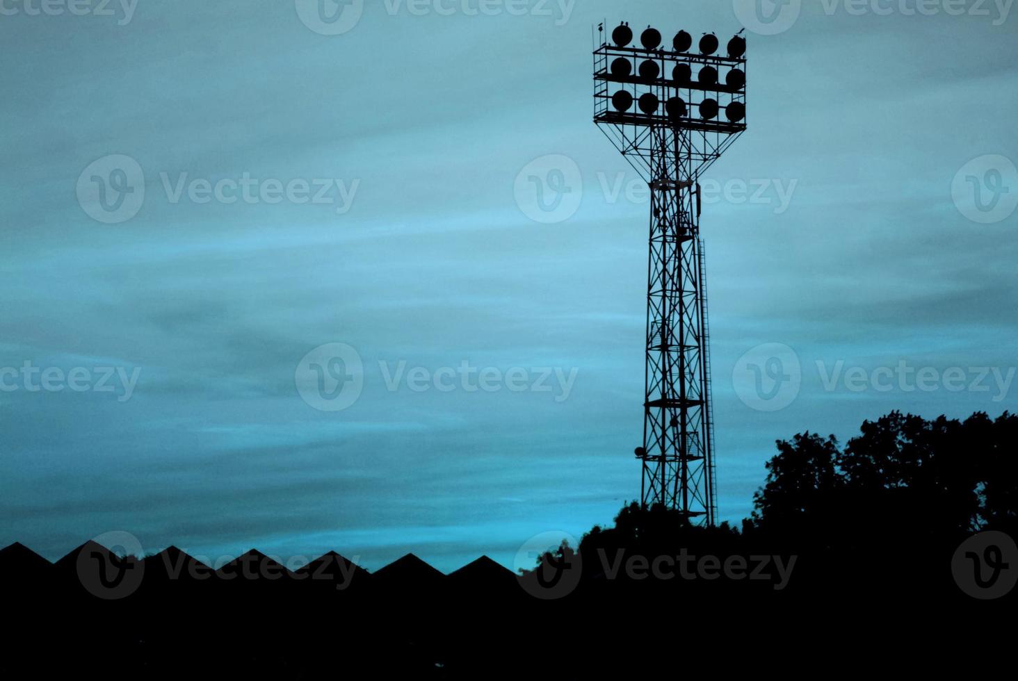 Stadium on sunset photo