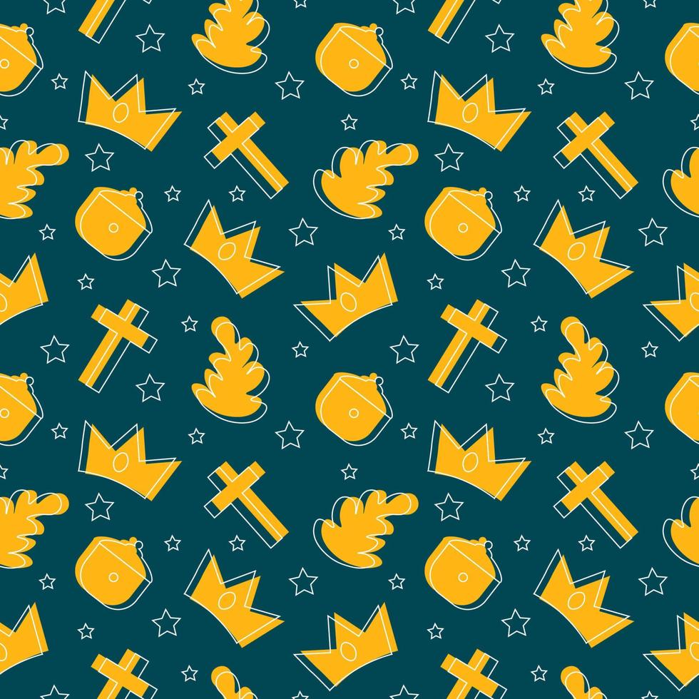 Happy Epiphany Day Seamless Pattern Design Christian Festival to Faith in Template Hand Drawn Cartoon Flat Illustration vector