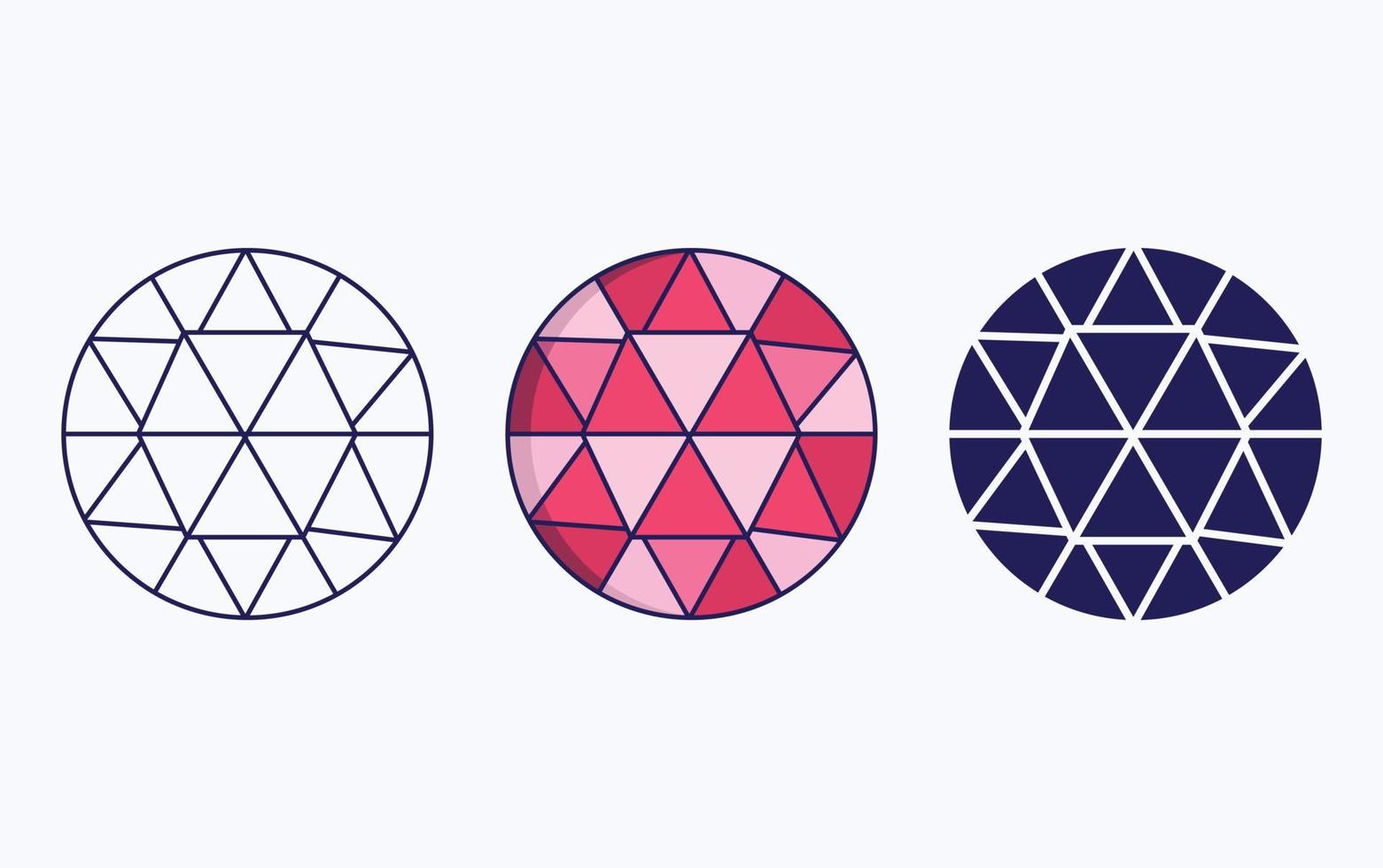 Diamond line and glyph icon, vector illustration