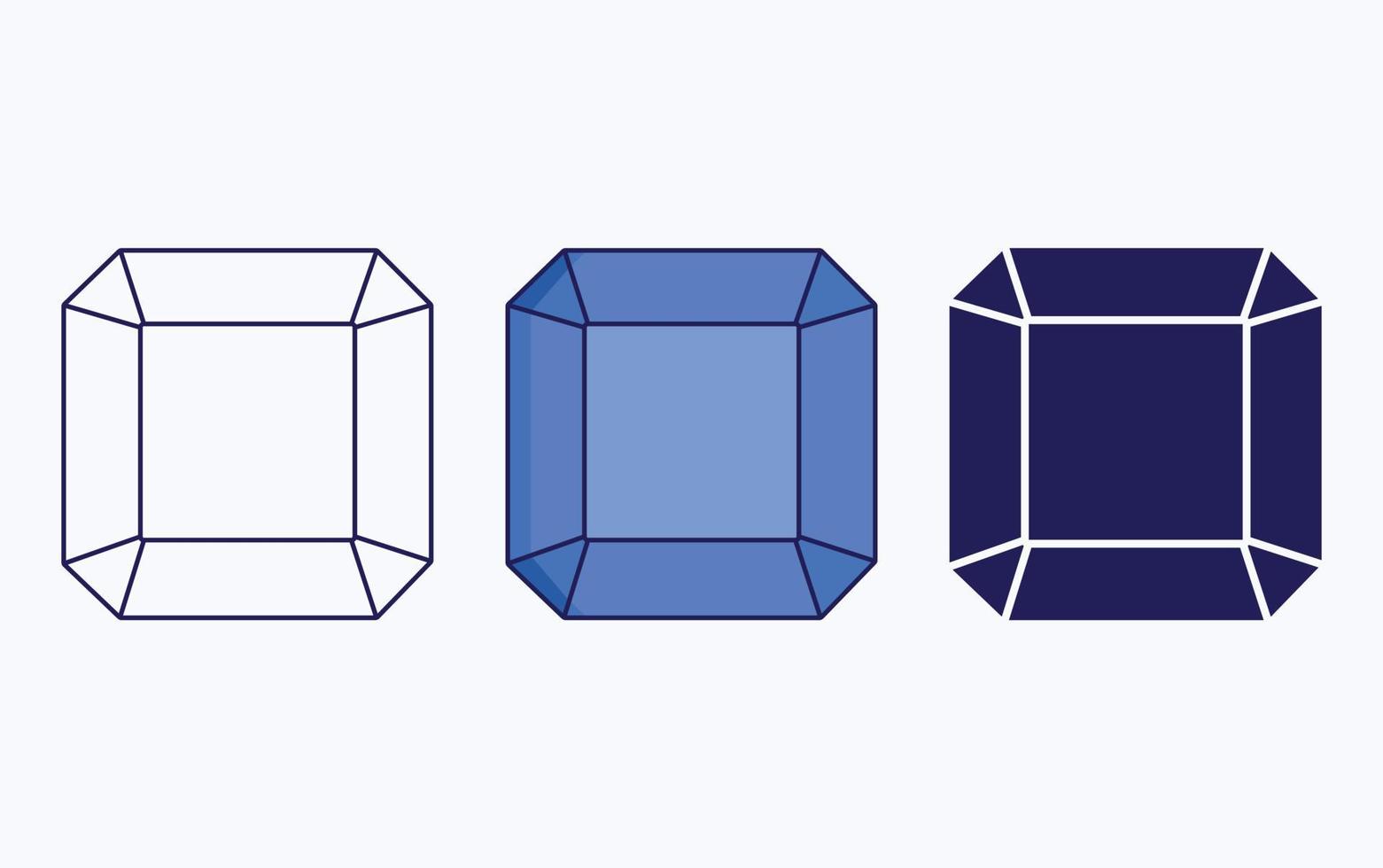 Diamond line and glyph icon, vector illustration