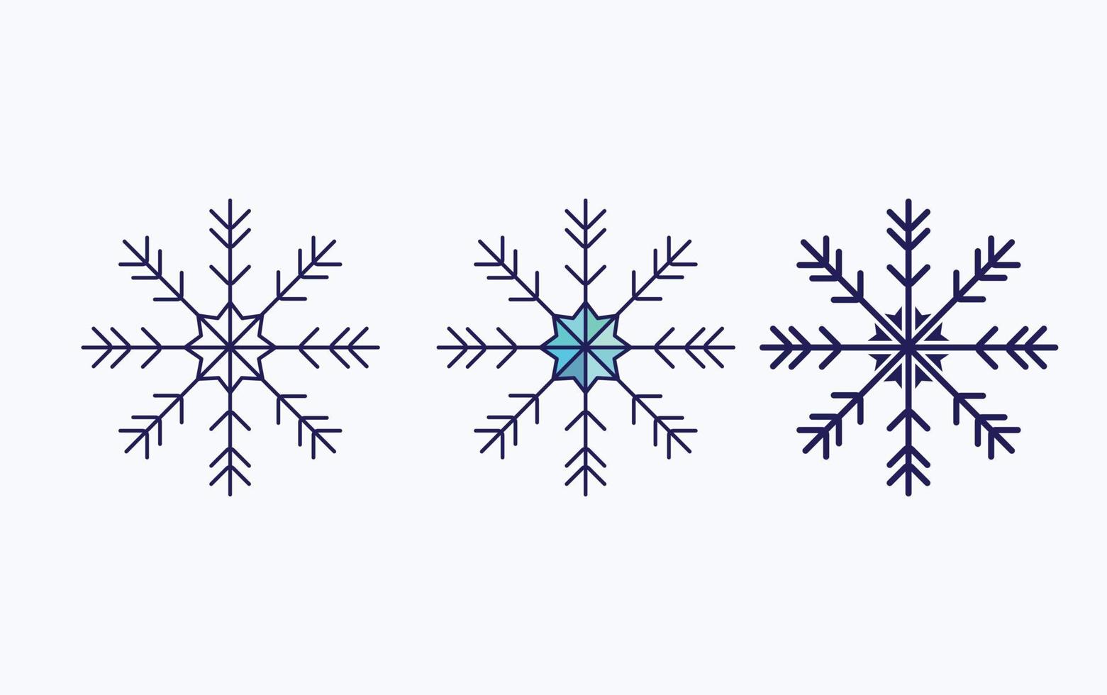 Snowflake line and glyph icon, vector illustration