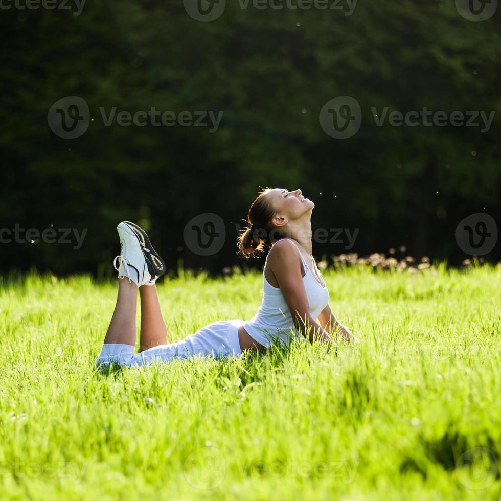 Sport woman training photo