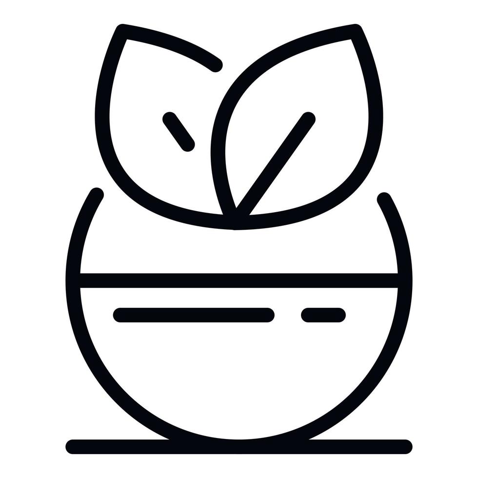 Spa perfume bottle icon, outline style vector