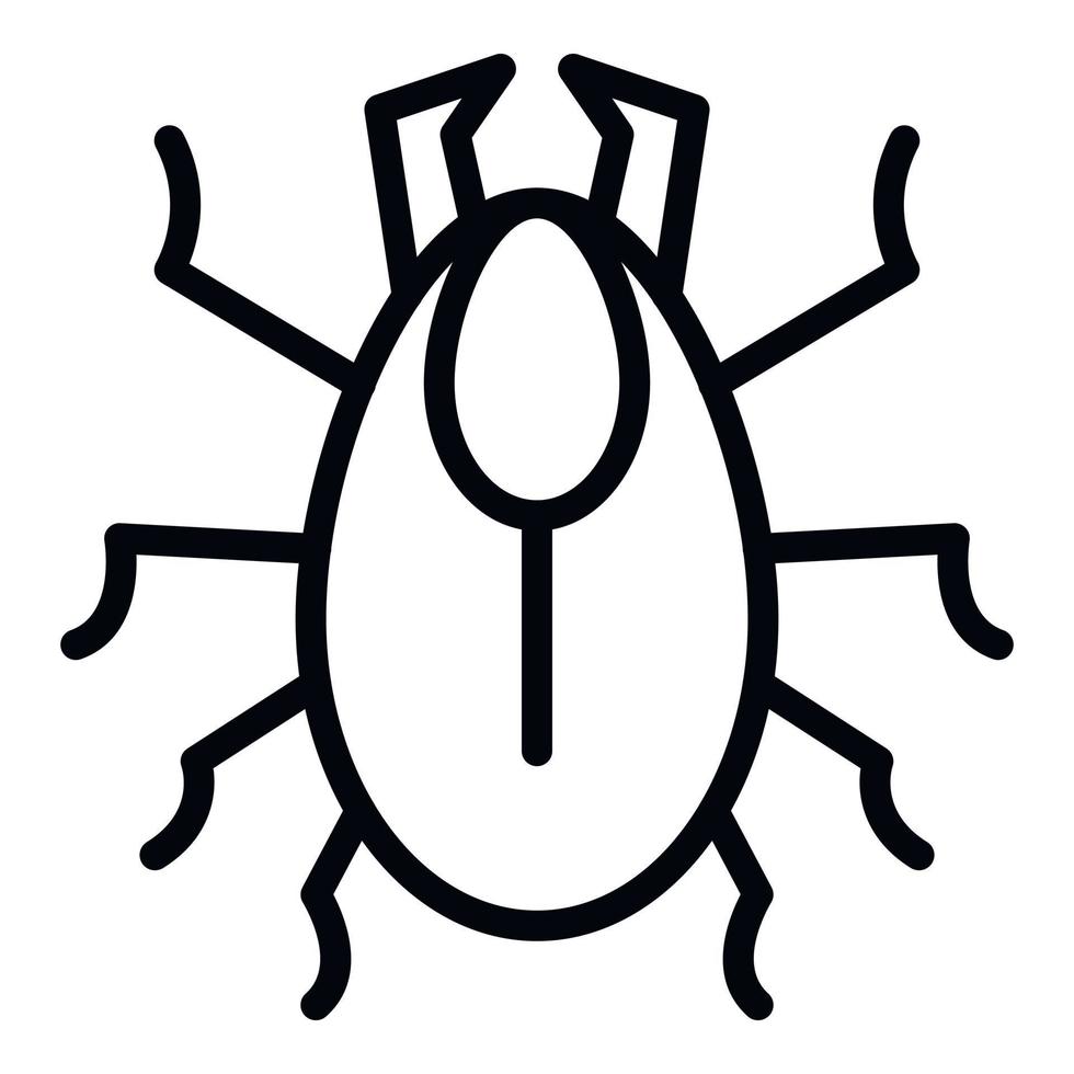 Annelid bug icon, outline style vector