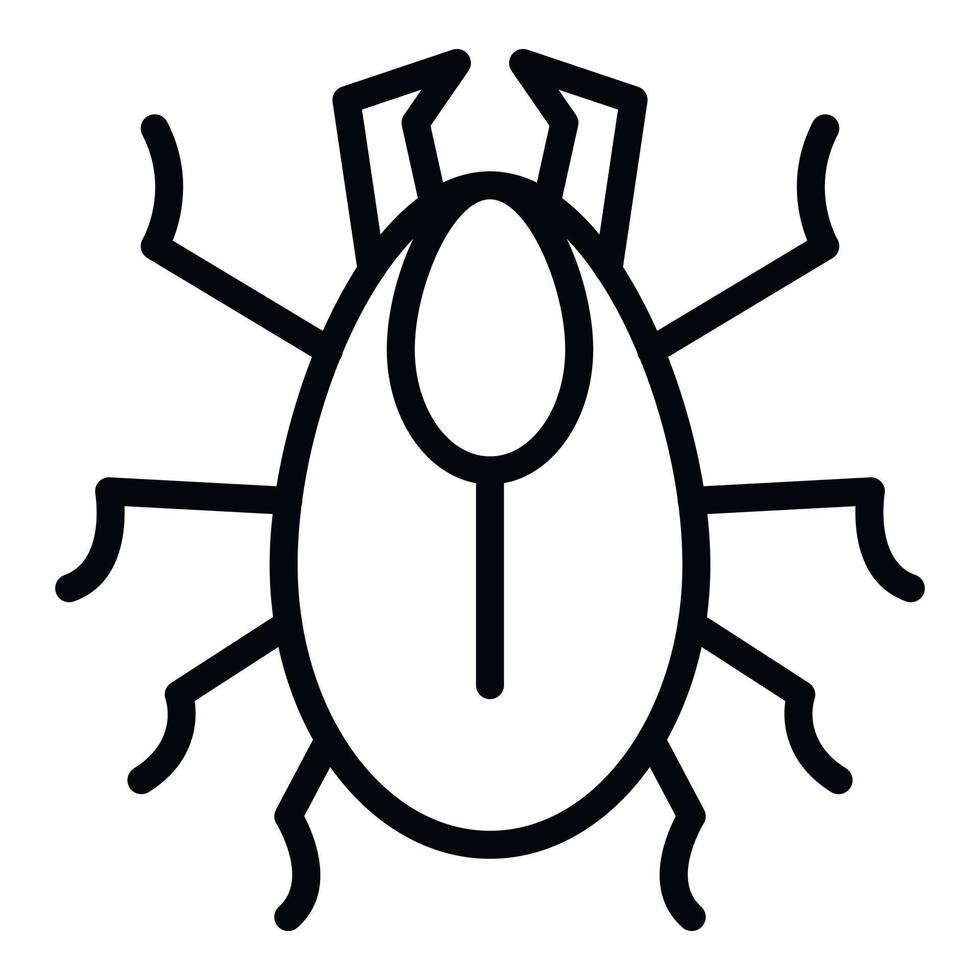 Annelid bug icon, outline style vector