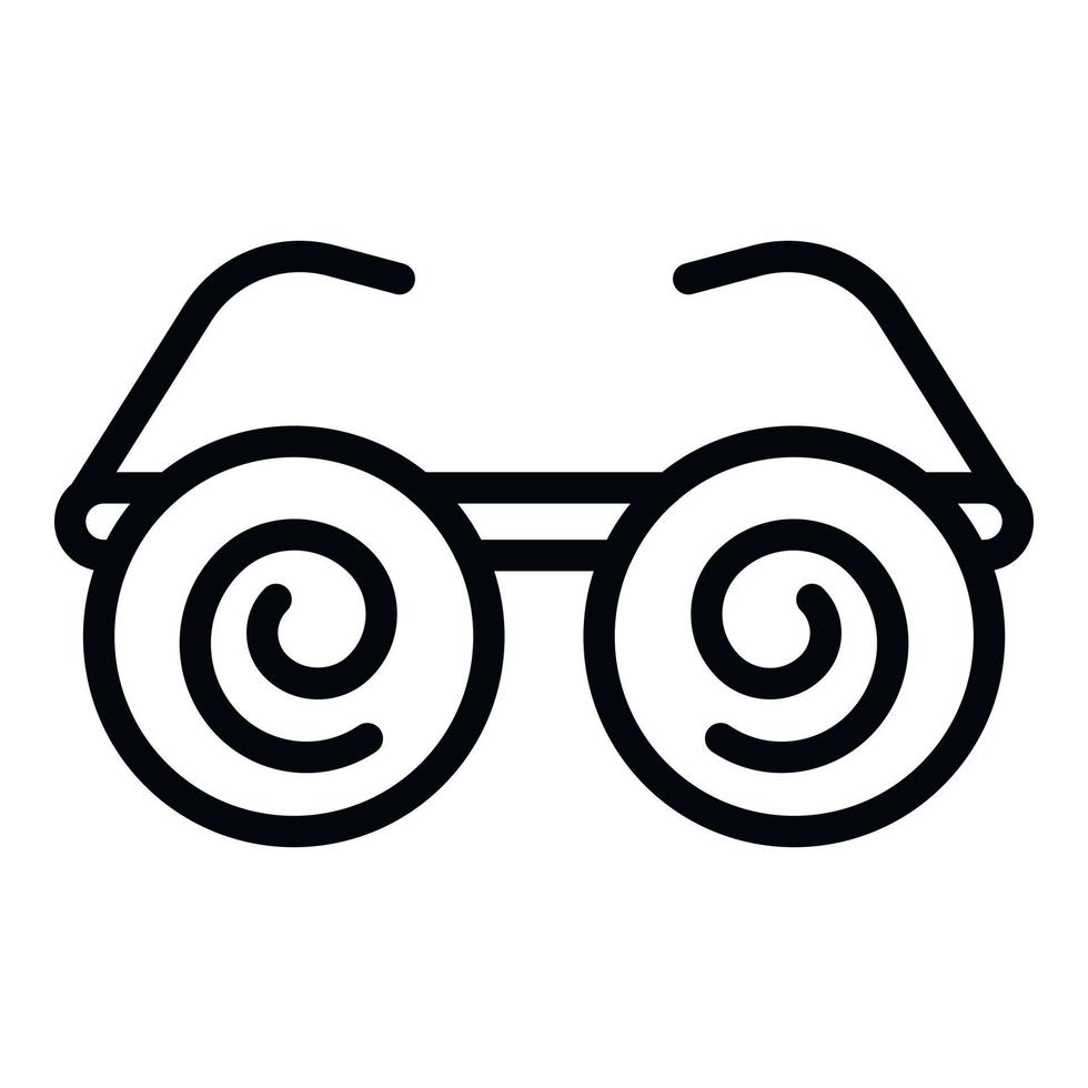 Hypnosis eyeglasses icon, outline style vector