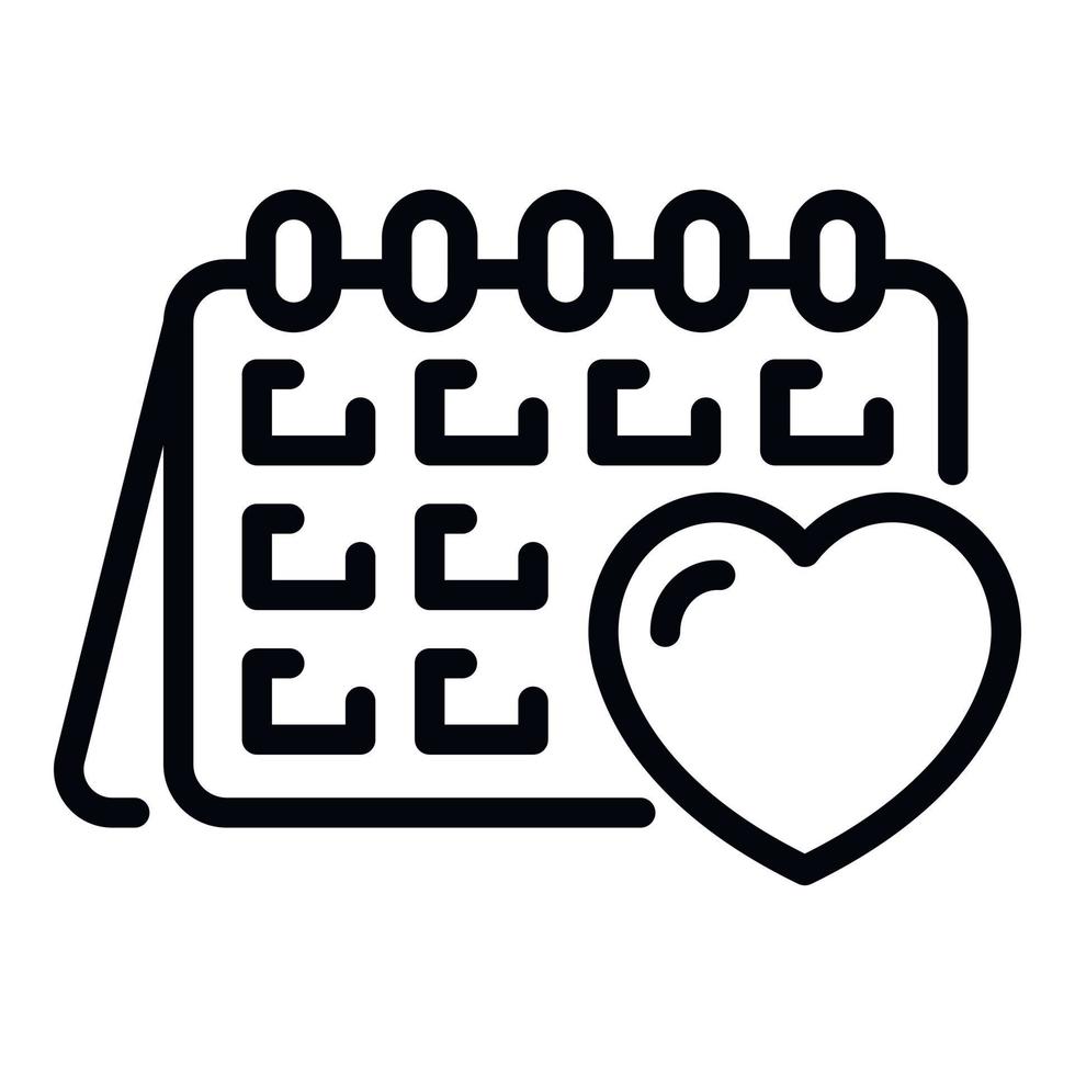 Medical health calendar icon, outline style 15252812 Vector Art at Vecteezy