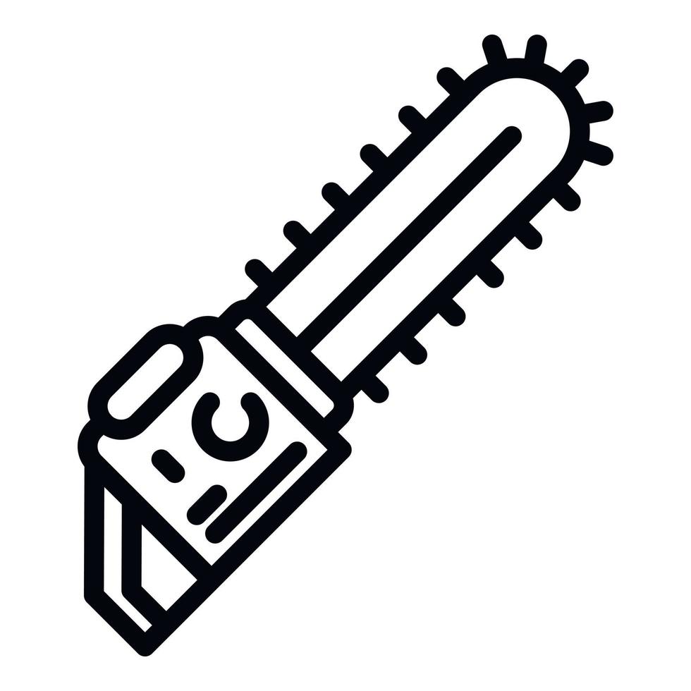 Home chainsaw icon, outline style vector