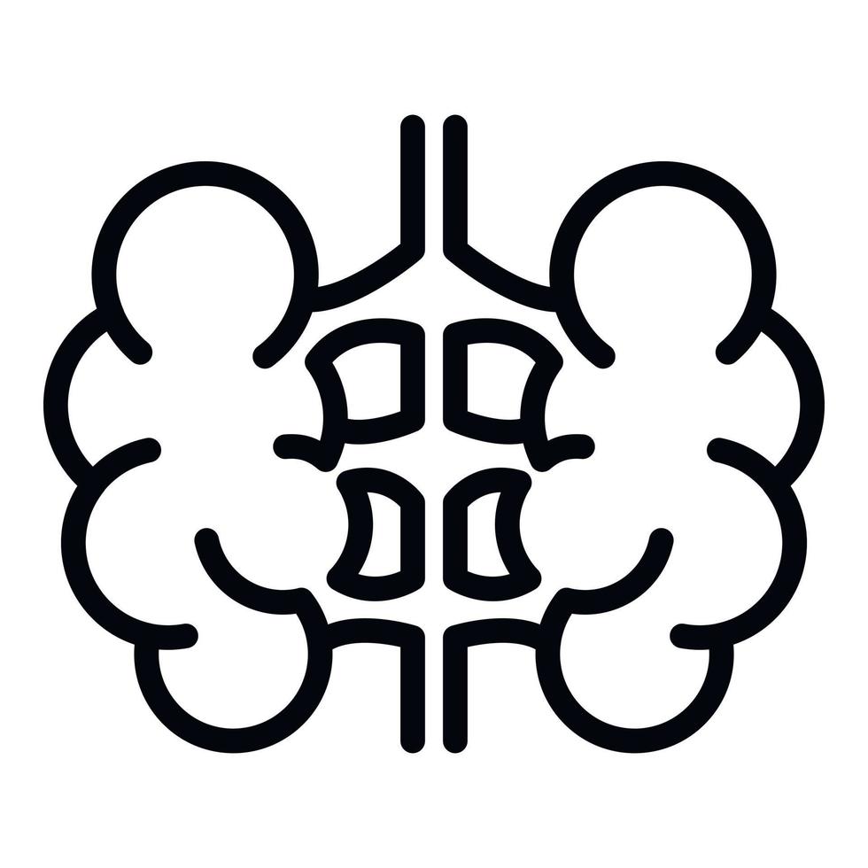 Ultrasound endocrinologist icon, outline style vector
