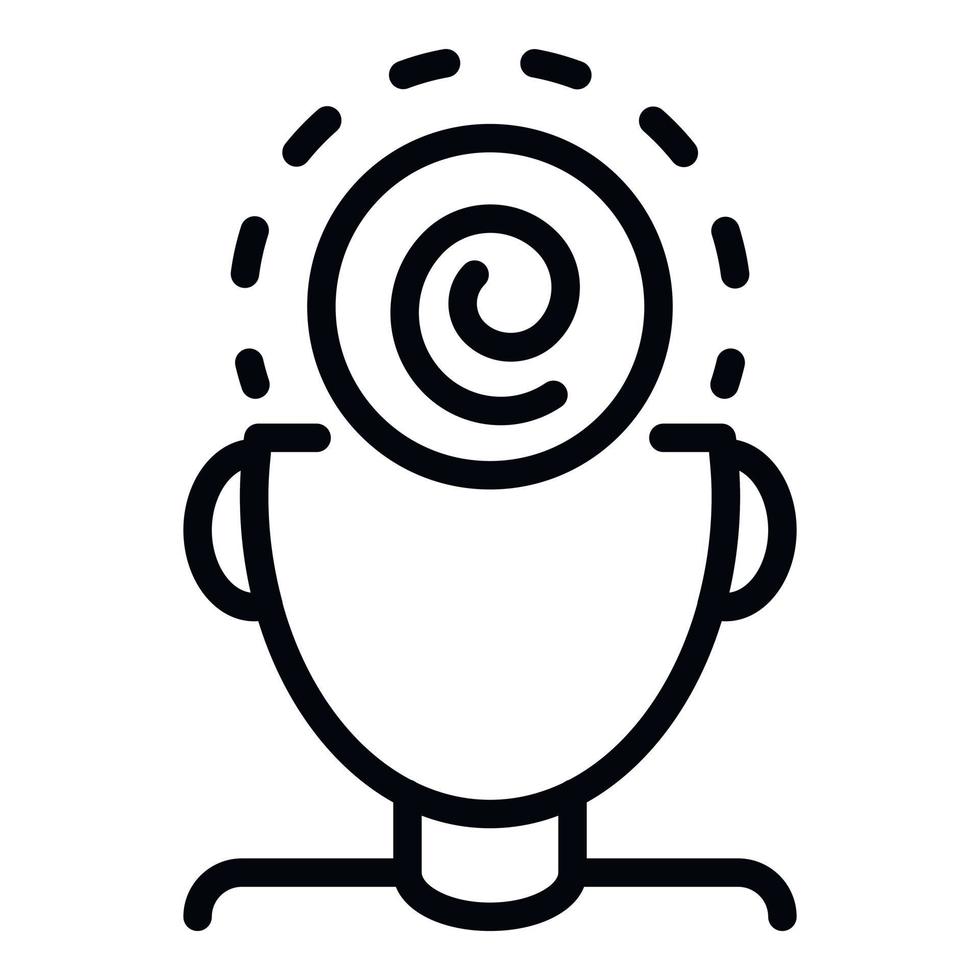 Mental hypnosis icon, outline style vector