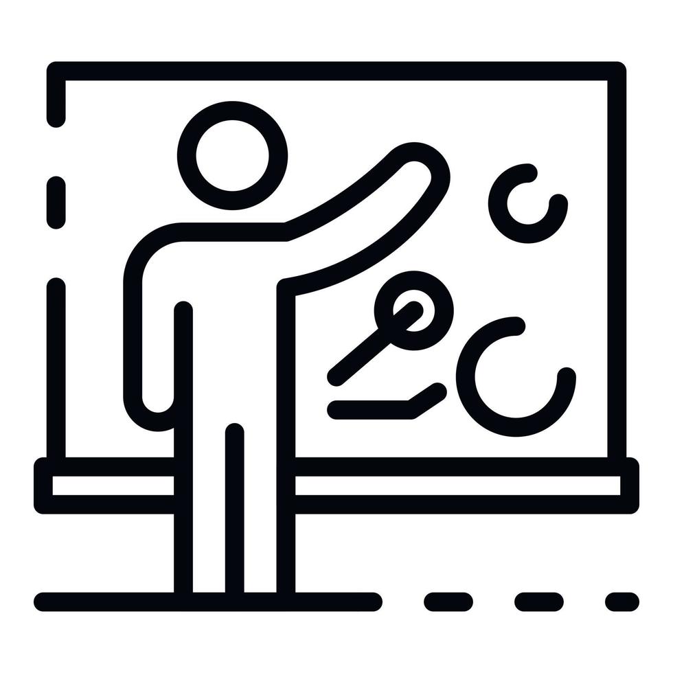 Job training icon, outline style vector