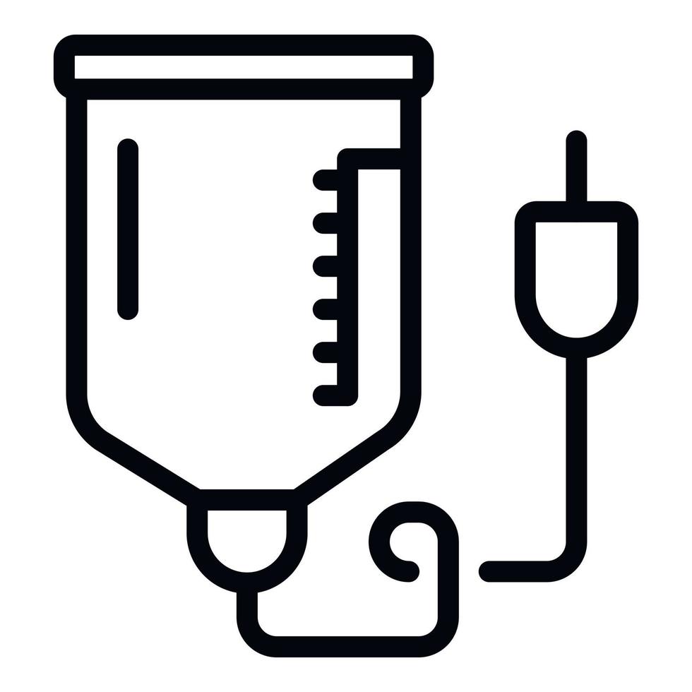 Anesthesia package icon, outline style vector