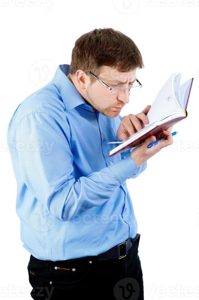 man with book photo