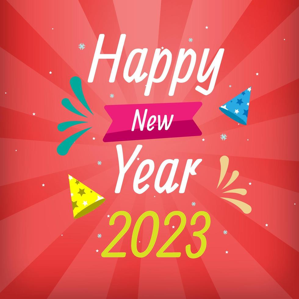 Happy new year 2023 with classic concept vector