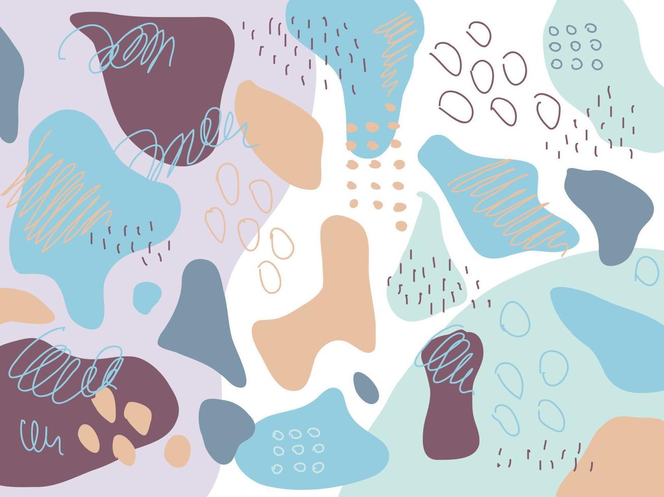 Creative doodle background with different shapes. Retro. Abstract Vector design for prints