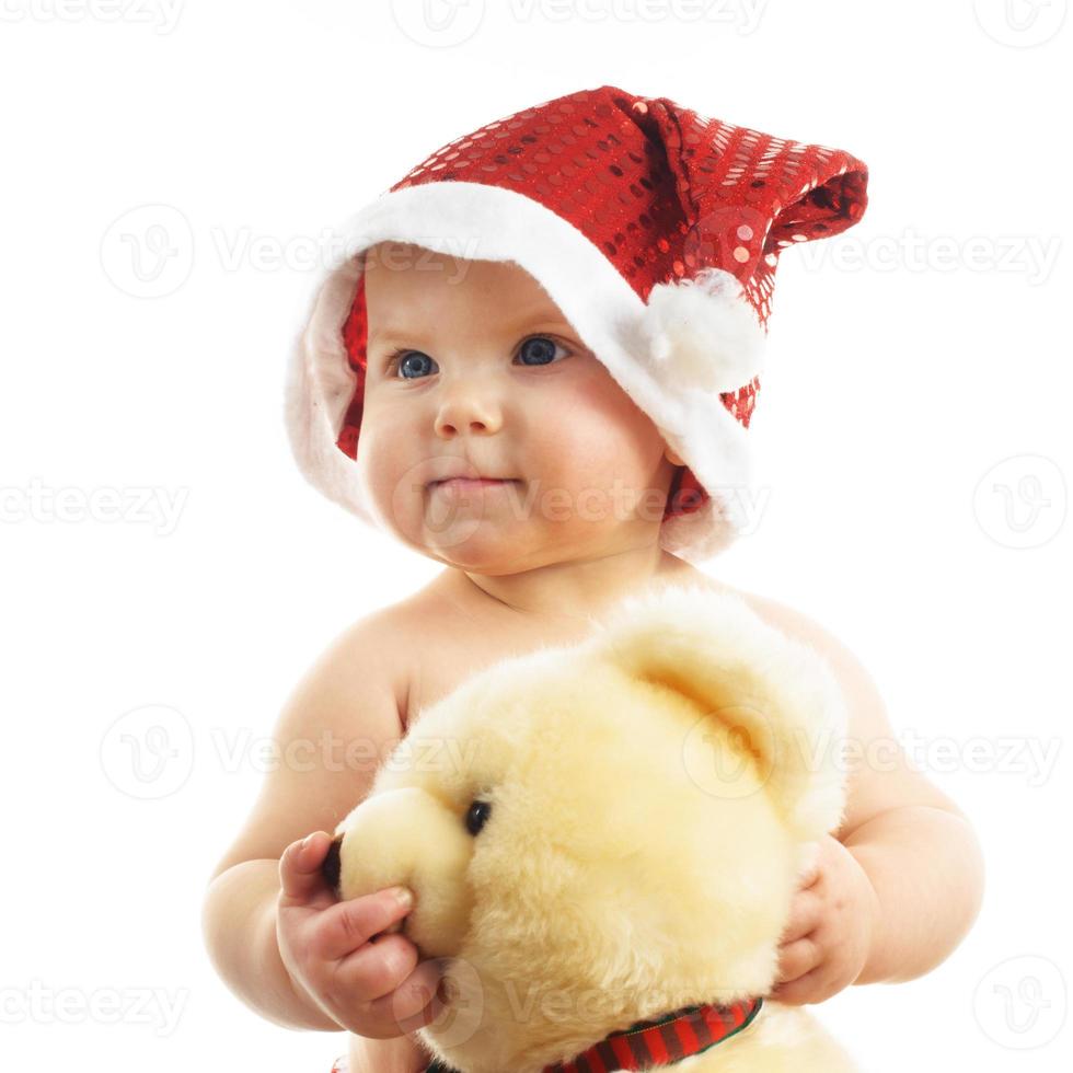 with santa hat photo