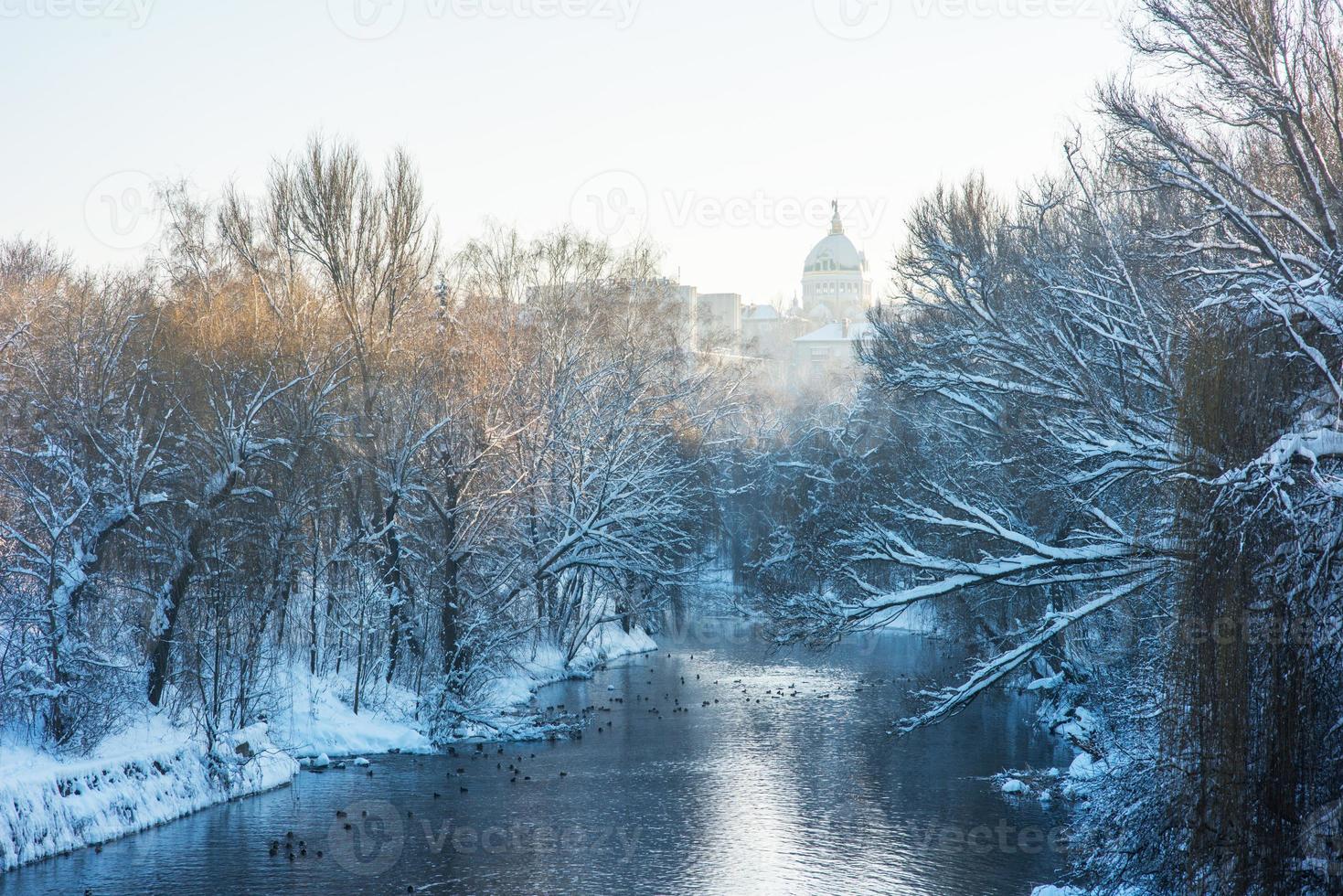 river in winter park photo