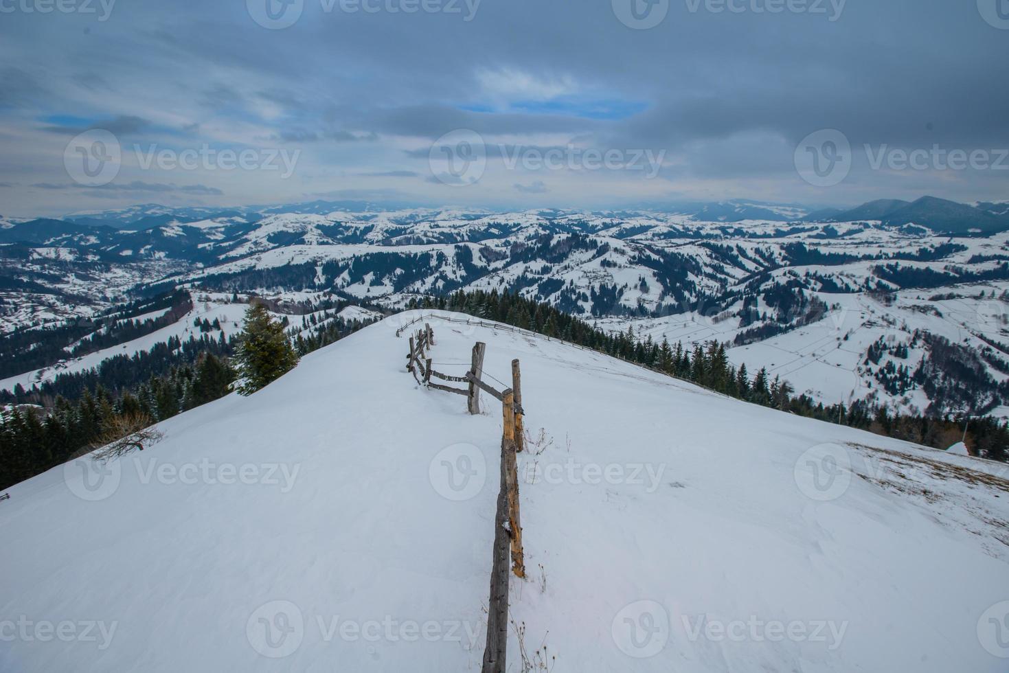 montañas de los Cárpatos de invierno foto