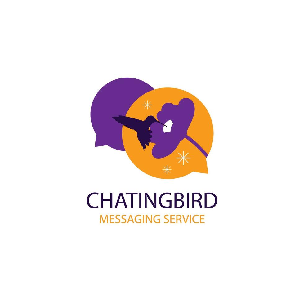 flat design hummingbird logo template vector