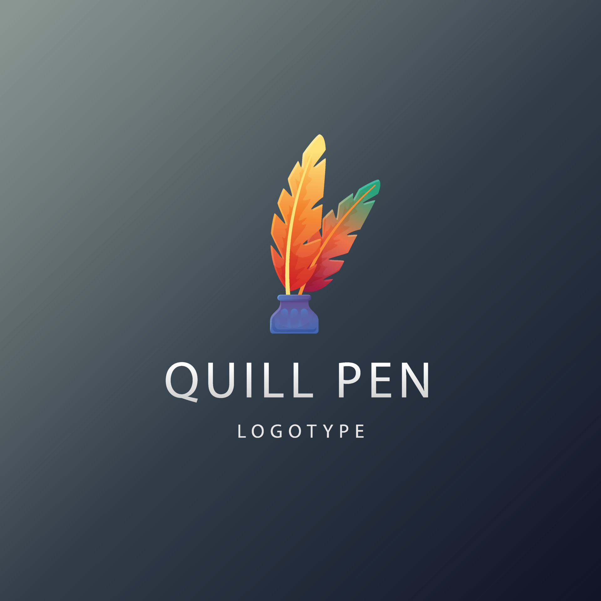 gradient quill pen design template 15258494 Vector Art at Vecteezy gradient quill pen design template 15258494 Vector Art at Vecteezy
