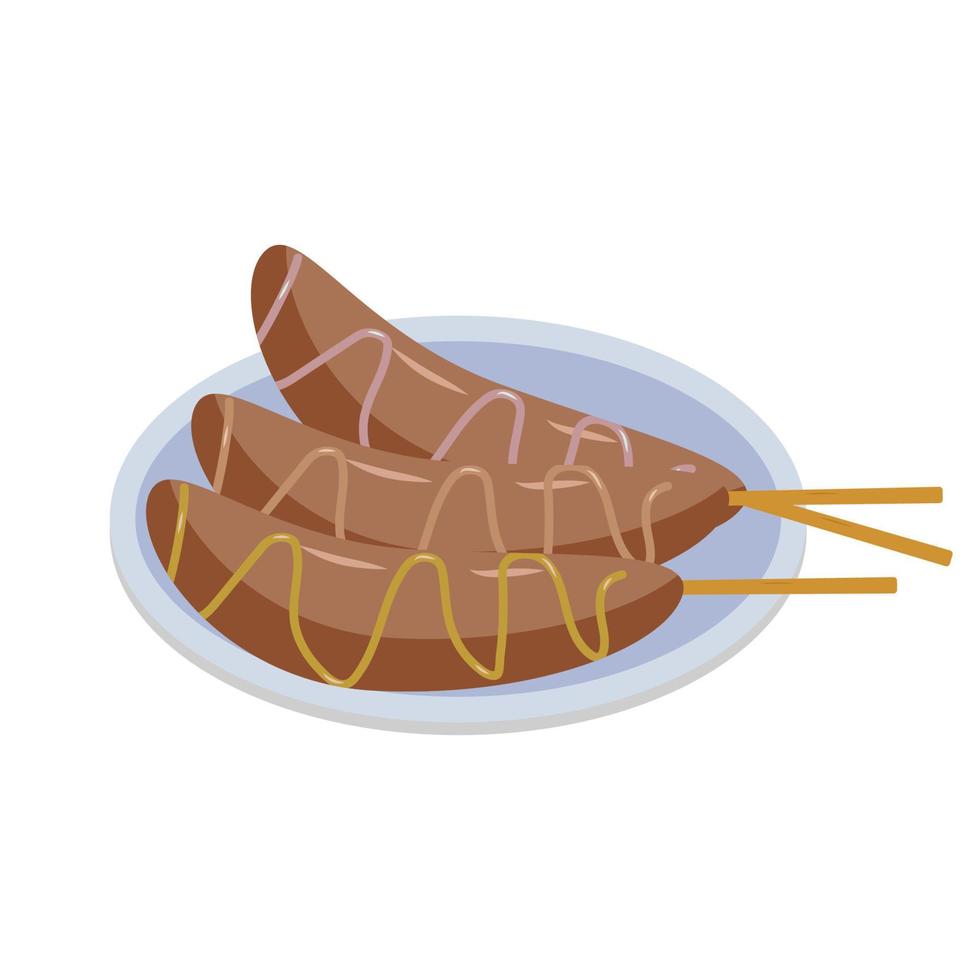 Banana in chocolate and icing vector