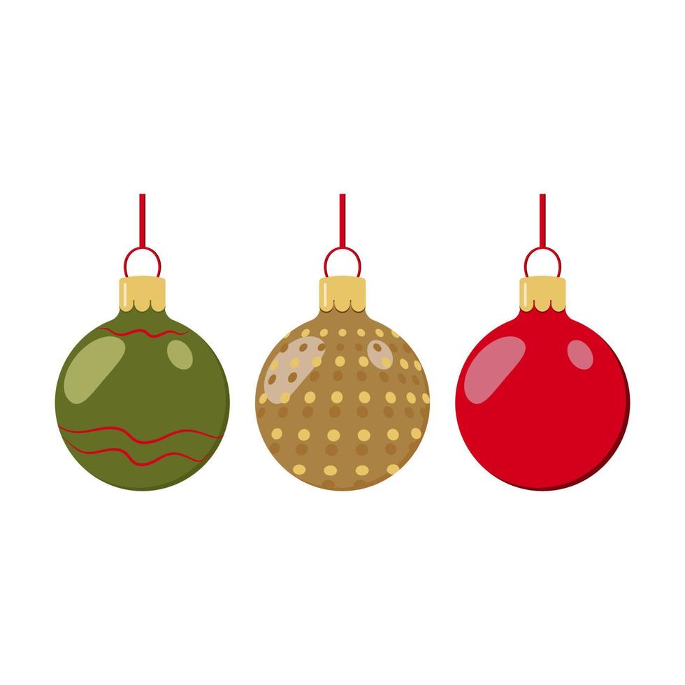 globos de colores navideños para decorar postales pancartas carteles vector