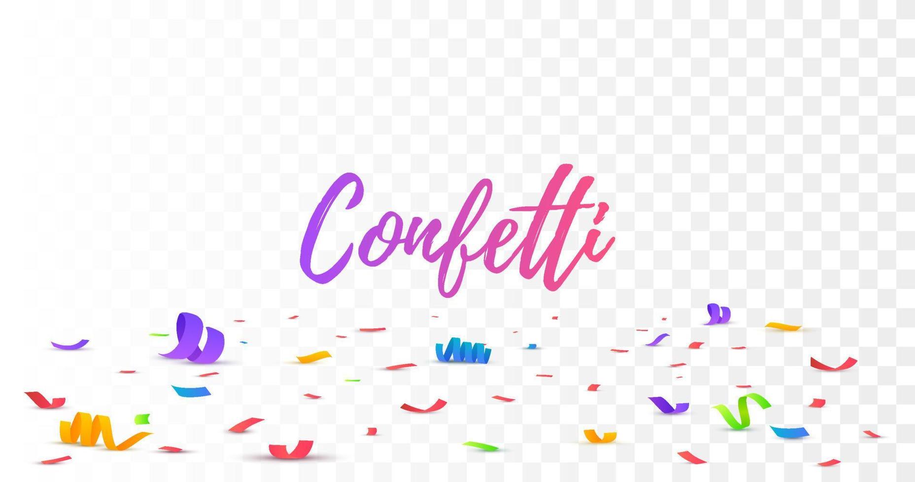 Confetti background. Falling confetti, birthday vector illustration