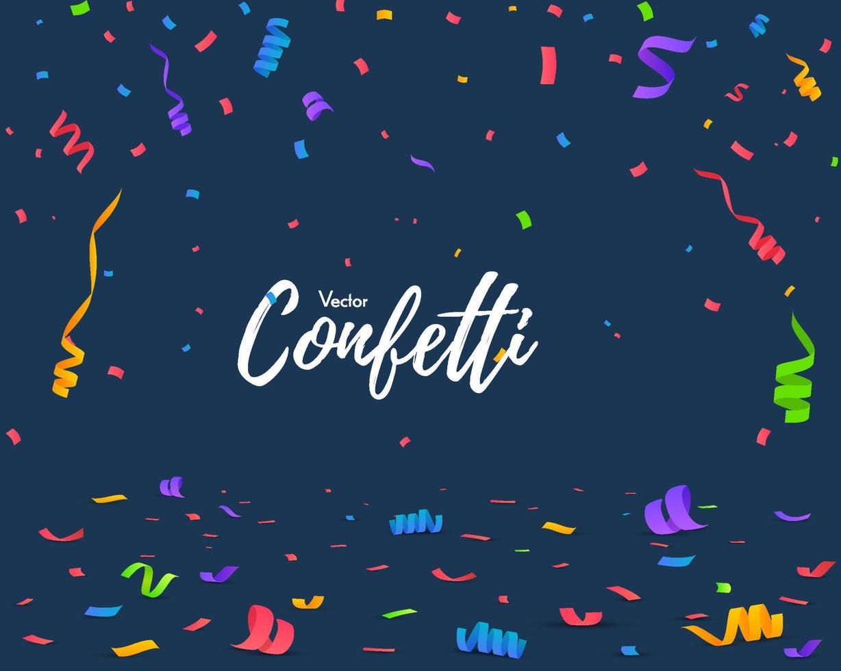Colorful bright confetti background. Confetti burst. Festive vector illustration