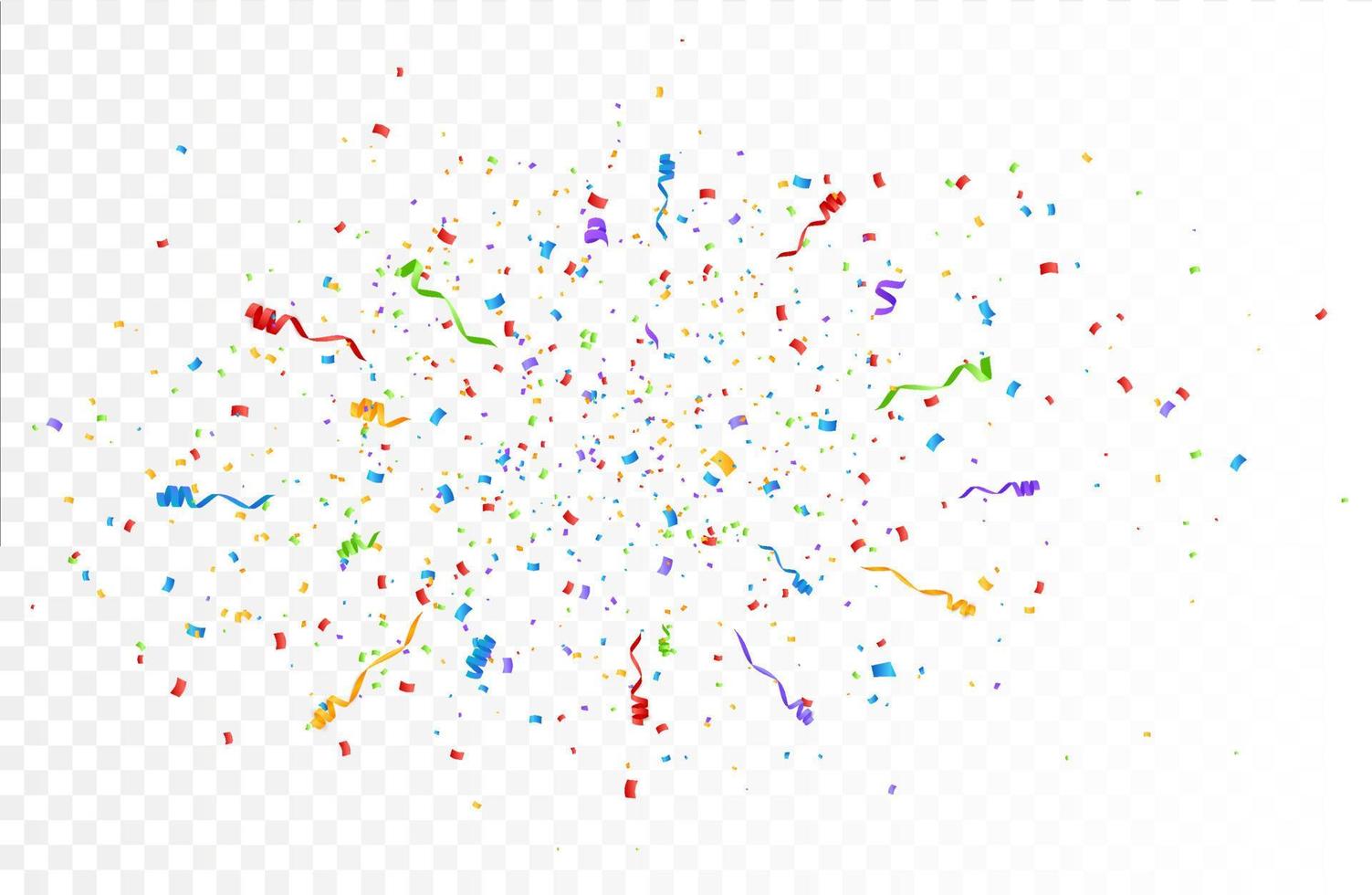 Colorful confetti isolated. Festive vector background