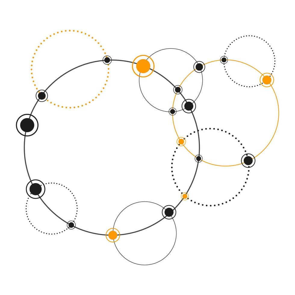Vector technology concept. Connected Lines and dots. Network sign