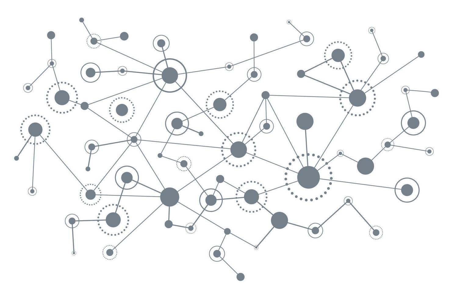 Vector technology concept. Connected Lines and dots. Network sign