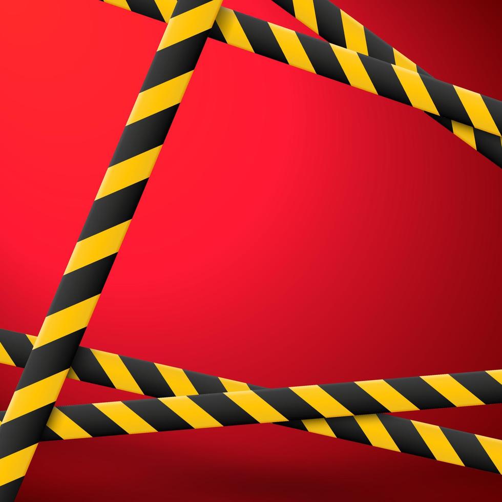 Caution lines isolated. Warning tapes. Danger signs. Vector illustration.