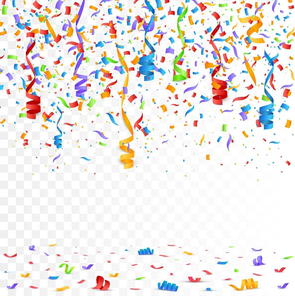 Confetti Vector Background