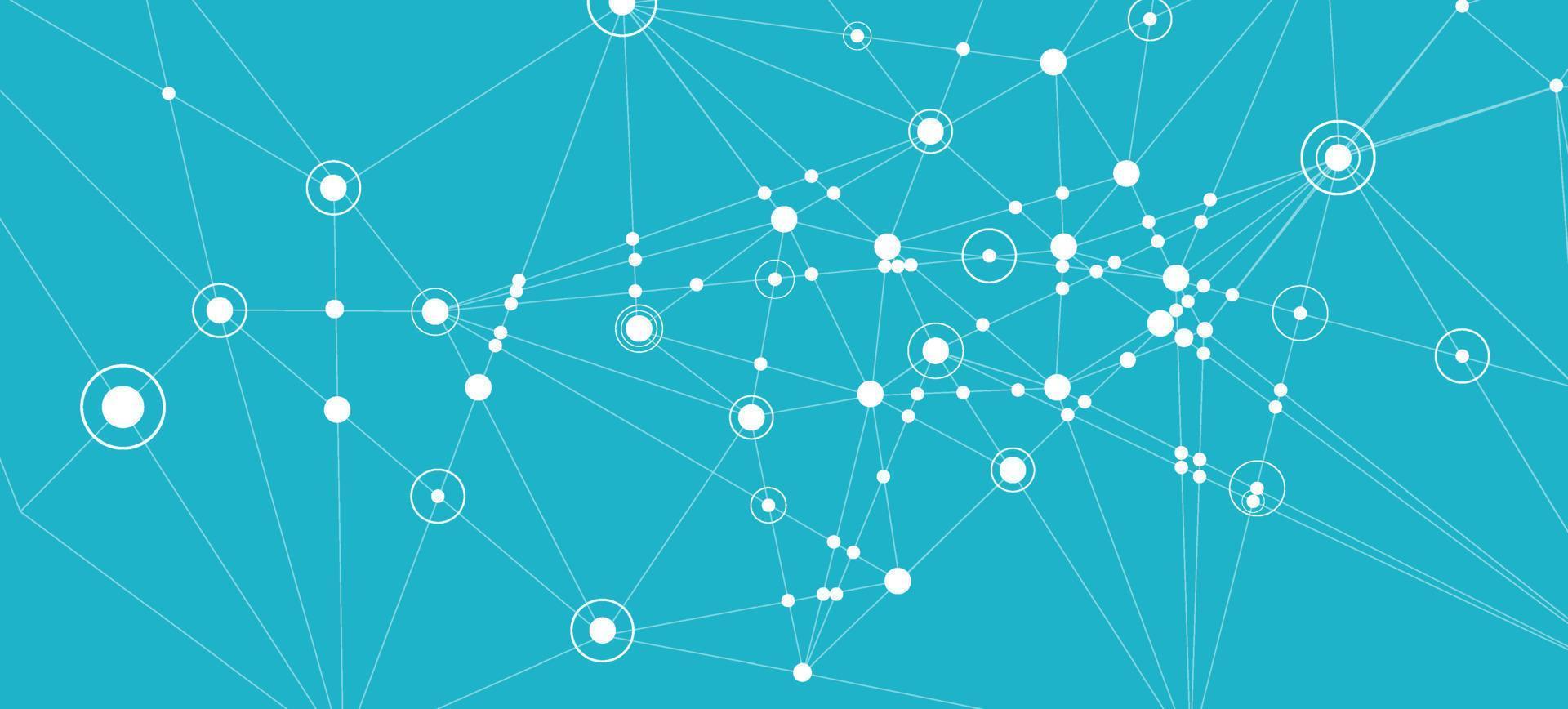 Vector technology concept. Connected Lines and dots. Network sign